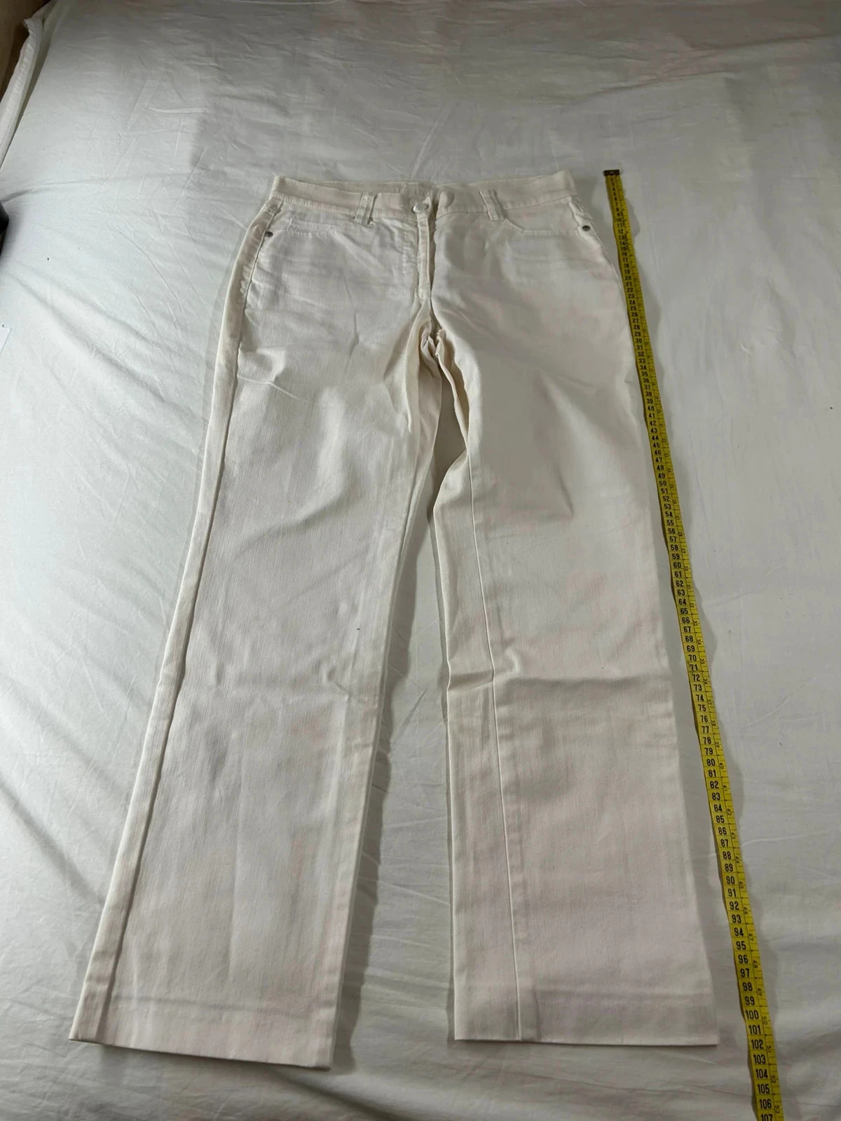 Jean blanc crème taille haute vintage lebek jeans